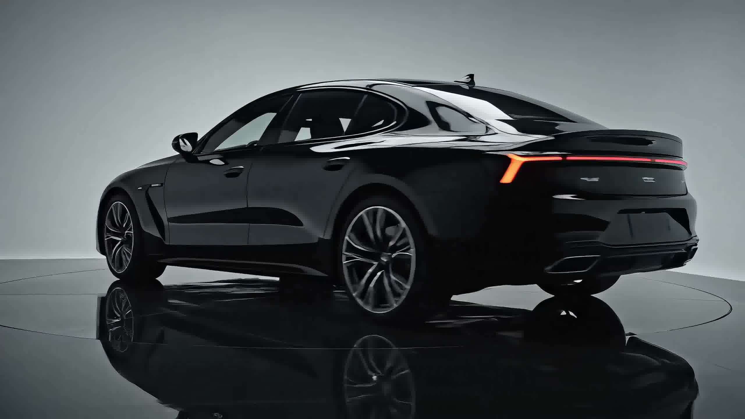 NOIRE Motors side profile in motion-inspired lighting